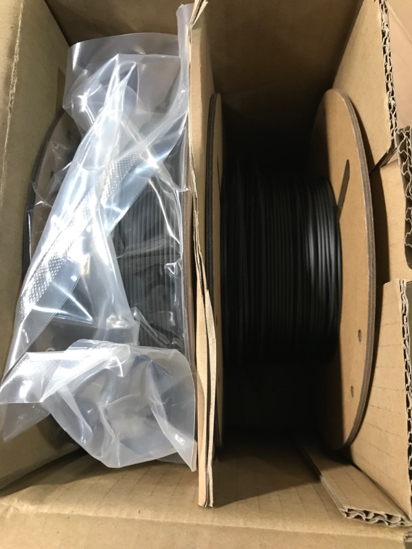 Photo 3 of ** PARTIALLY USED** ELEGOO Matte PLA Filament Matte Black 2KG, 1.75mm 3D Printer Filament Dimensional Accuracy +/- 0.02mm, 2pcs 1kg Carboard Spool (2.2lbs) for Most FDM 3D Printers