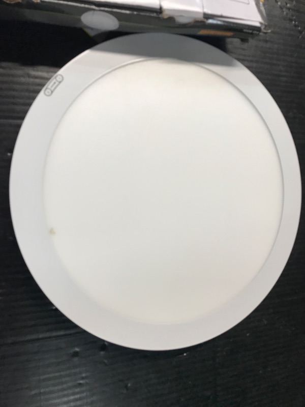 Photo 3 of ** USED UNTESTED AND MISSING PARTS** 15 in. 22.5-Watt Dimmable White Integrated LED 1650 Lumens Round Flat Panel Ceiling Flush Mount with Color Change 5CCT
