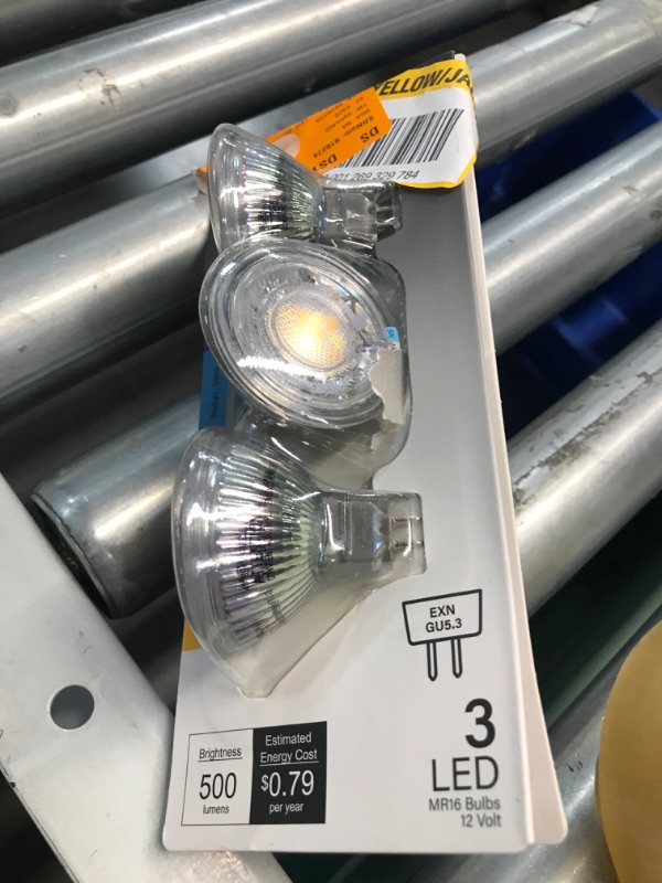 Photo 2 of ** OPENED AND UNTESTED* 50-Watt Equivalent MR16 GU5.3 Bi-Pin Dim 12V Track Light LED Flood Light Bulb, 3000K/4000K/5000K Tunable White (3-Pack)


