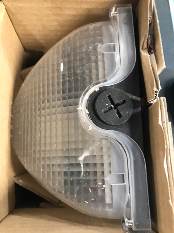 Photo 2 of ** USED UNTESTED** HALO 150- Watt Equivalent, Integrated LED, Bronze Finish, Dusk to Dawn Mini Wall Pack Light, Selectable CCT 3000K/4000K/5000K