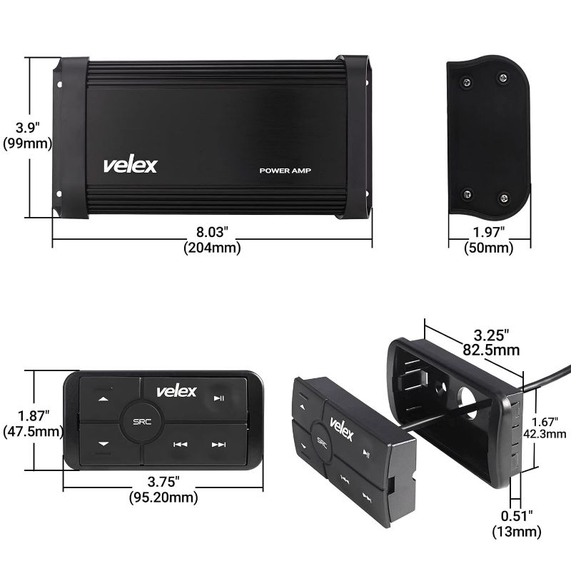 Photo 3 of (READ FULL POST) velex Powersport Class D Amp Amplifier 150W x 2 Marine on Boats UTV ATV Golf Carts and Boats Bridgeable