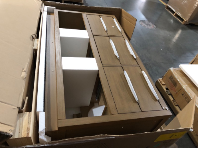 Photo 4 of ***NONREFUNDABLE - THIS SALE FINAL -  PARTS ONLY - SEE COMMENTS***
Origin 21 Beecham 60-in Almond Toffee Undermount Double Sink Bathroom Vanity with White Engineered Stone Top