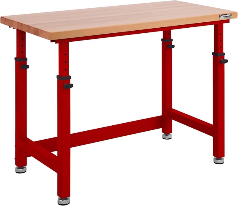 Photo 1 of ****STOCK PHOTO FOR REFERENCE ONLY****Seville Classics UltraHD Heavy Duty Workbench Table w/Solid Wood Top, 1000 lbs. Weight Capacity Workstation for Garage, Warehouse, Workshop
