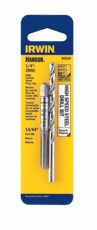 Photo 1 of (3 PACK) Irwin Tools IRWIN Drill And Tap Set, 1/4-Inch - 20 NC Tap and 13/64-Inch Drill Bit