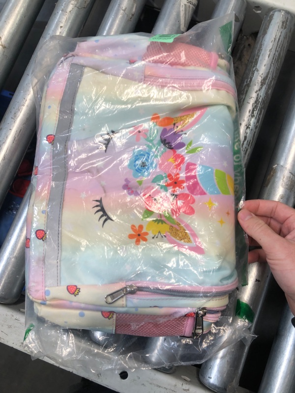 Photo 2 of ***STOCK PHOTO REFERENCE ONLY*** Girls Unicorn Backpack, Elementary School Kids Backpack for Girls Unicorn Bookbag Set with Chest Strap Lunch Bag and Pencil Case