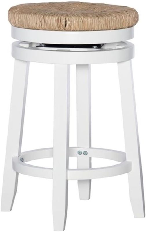 Photo 3 of ***STOCK PHOTO REFERENCE ONLY*** Powell Furniture Linon Morgan 25.5" Wood Counter Stool in White