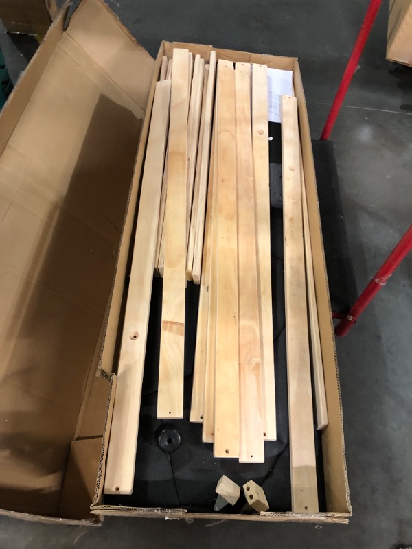 Photo 1 of ***INCOMPLETE - MISSING PARTS - SEE COMMENTS***
ACQCA Full Size Upholstered Platform Bed with Twin Size Trundle, Headboard w/Brick Pattern, Wood Slat Support Included, for Boys Girls Kids Teens Adult,Gray