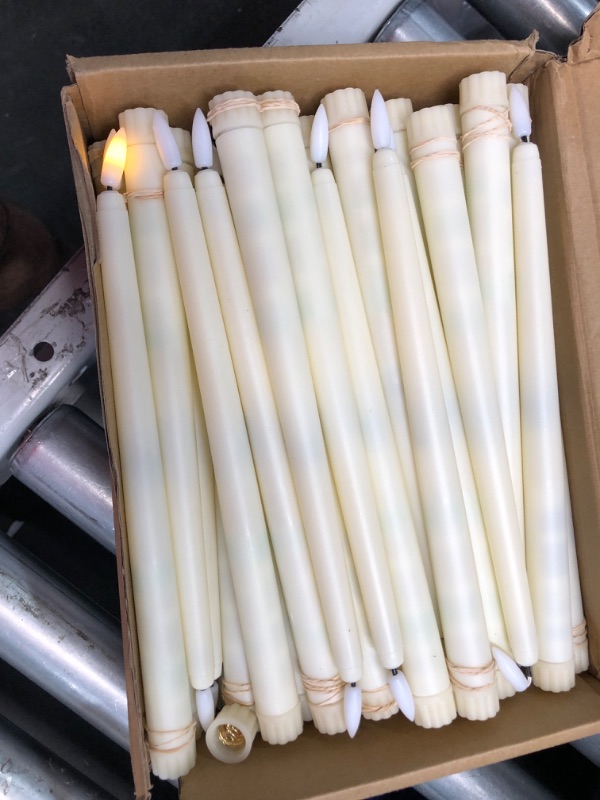 Photo 2 of **MISSING REMOTES**
48 Pcs Flameless Taper Candles with 4 Remote, Battery Operated Flickering Flameless LED Faux Wax Candle Lights