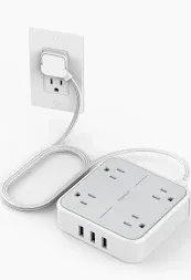 Photo 1 of ***STOCK PHOTO REFERENCE ONLY*** Flat Plug Surge Protector Power Strip
