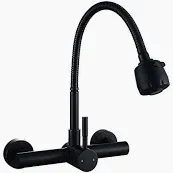 Photo 1 of ***STOCK PHOTO REFERENCE ONLY*** Wall Mount Kitchen Sink Faucet with Sprayer 8 Inch Center