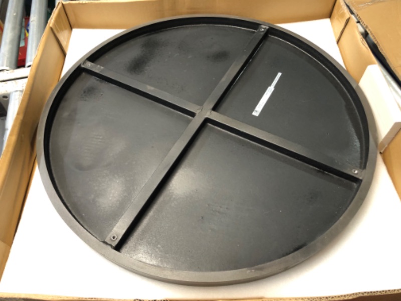 Photo 1 of ***USED - LIKELY MISSING PARTS - UNABLE TO VERIFY FUNCTIONALITY***
StyleWell 27 in. Brown Round Metal Outdoor Side Table with Grouted Porcelain Top