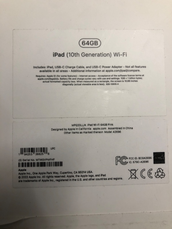 Photo 4 of ***FACTORY SEALED***Apple iPad (10th Generation): with A14 Bionic chip