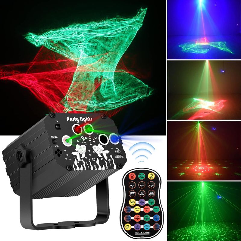 Photo 1 of (READ FULL POST) DJ Disco Stage Party Lights - Northern Laser Light Effect RGB Led Sound Activated Strobe Lighting with Remote Control for Indoor Birthday Halloween Karaoke Club KTV
