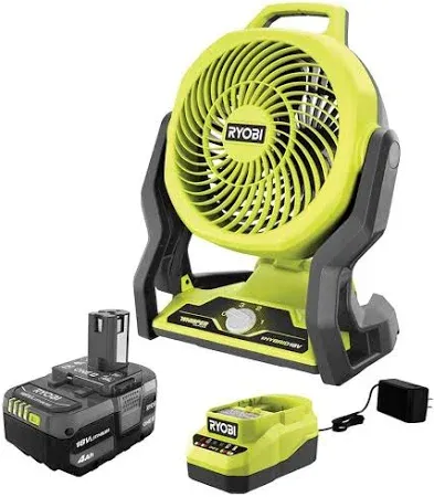 Photo 1 of  RYOBI ONE+ 18V Cordless 7-1/2 in. Bucket Top Misting Fan Kit with 1.5 Ah Battery and Charger
