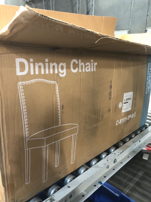 Photo 1 of ***STOCK PHOTO REFERENCE ONLY*** Crispin Natural Beige Polyester Upholstered Dining Chair 
