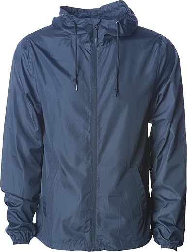 Photo 1 of ***STOCK PHOTO REFERENCE ONLY***  New Essential Sportswear Basic Men's Windbreaker Jacket Water-Resistant Windbreakers for Men, Blue, XL 
