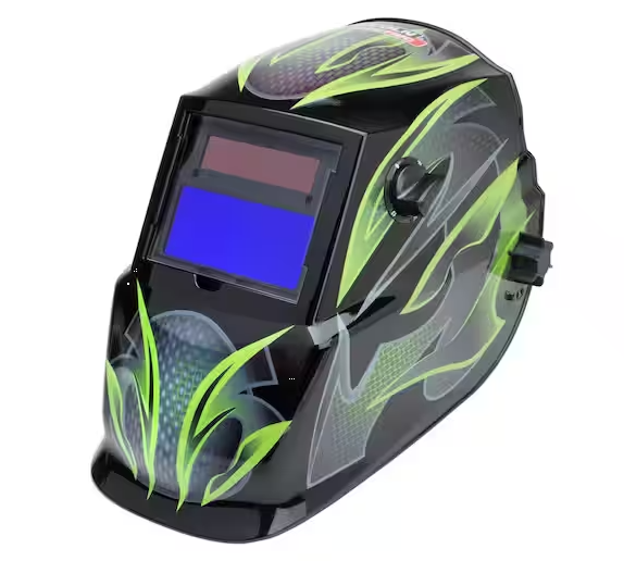 Photo 1 of Auto-Darkening Welding Helmet with Variable Shade Lens No. 9-13 (1.73 x 3.82 in. Viewing Area), Galaxis Design
