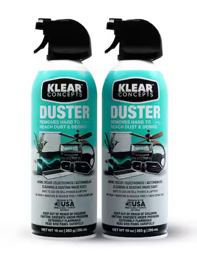 Photo 2 of ***FACTORY SEALED*** 10 oz. KHD Compressed Air Duster for Cleaning, 100% Ozone Safe (Pack of 2 Cans) + 20 oz. Rodent Repellent Essential Oil Spray (2 Pack)



