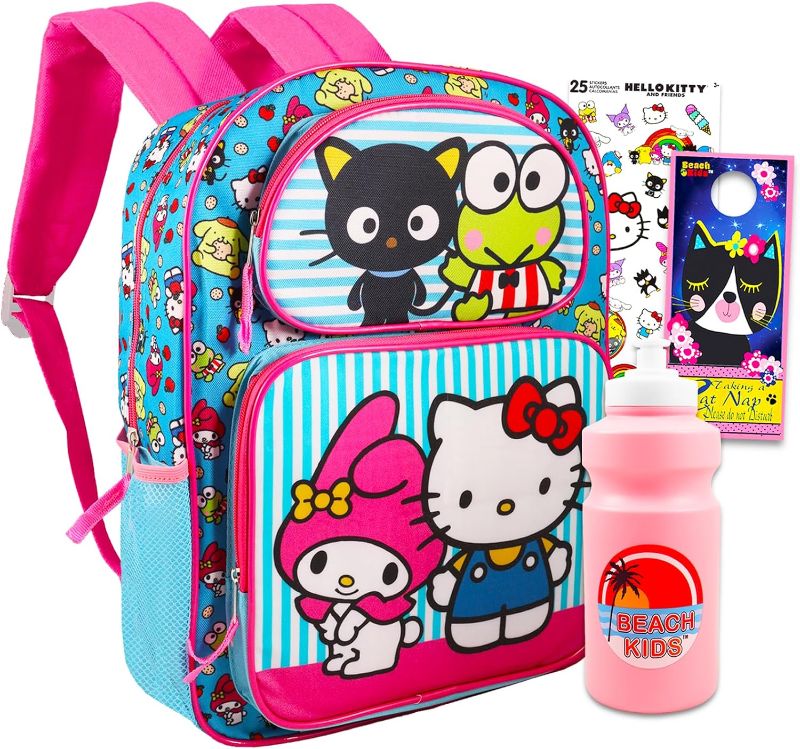 Photo 1 of **MISSING ACCESSORIES**
Hello Kitty Backpack for School Set - Bundle with 16” Hello Kitty Backpack Plus Hello Kitty Stickers, Water Bottle, More | Hello Kitty Backpack for Girls