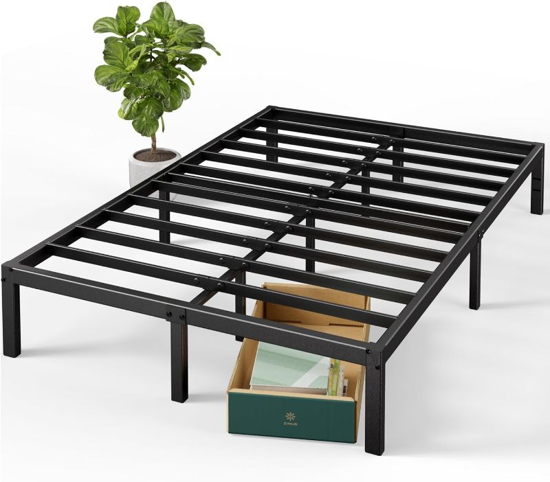 Photo 1 of  14 Inch Metal Platform Bed Frame, Steel Support, No Box Spring Needed, Easy Assembly, Queen
