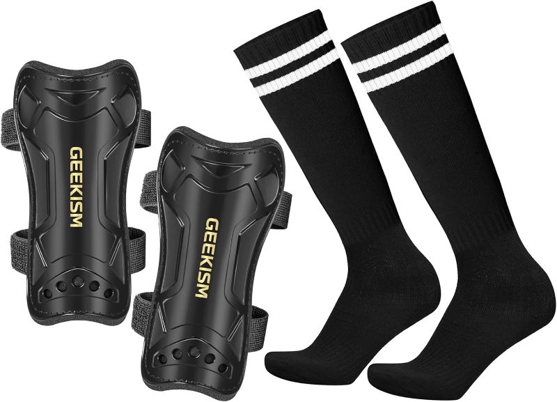 Photo 1 of **MINOR DAMAGE DIRTY**
Soccer Shin Guards for Youth Kids Toddler, Protective Soccer Shin Pads & Sleeves Equipment - Football Gear for 3 5 4-6 7-9 10-12 Years Old Children Teens Boys Girls