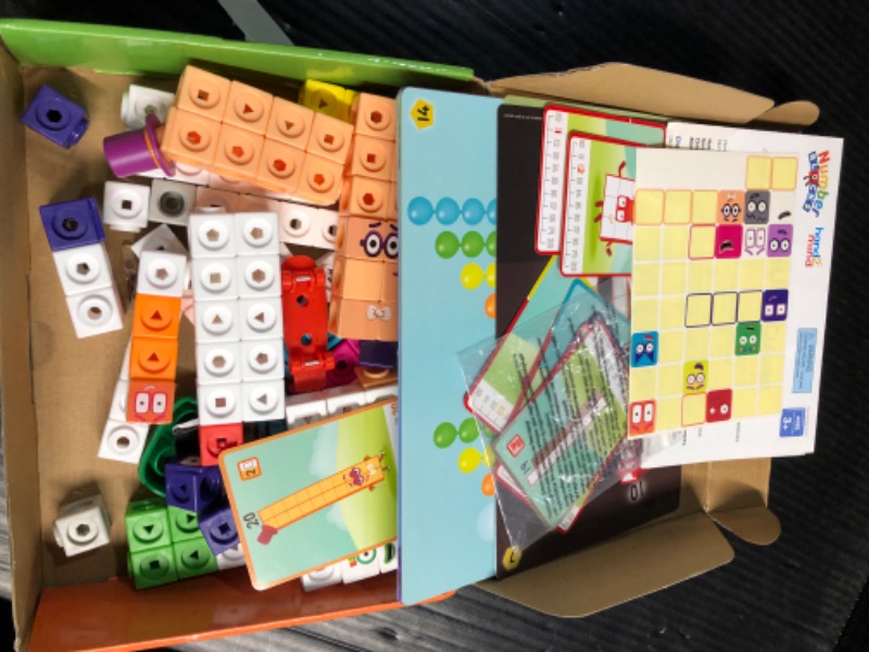 Photo 2 of **MISSING MOST ACCESSORIES**
hand2mind MathLink Cubes Numberblocks 1-10 Activity Set, 30 Preschool Learning Activities, Counting Blocks, Linking Cubes, Educational Toys for Kids, Number Games, Math Manipulatives Kindergarten