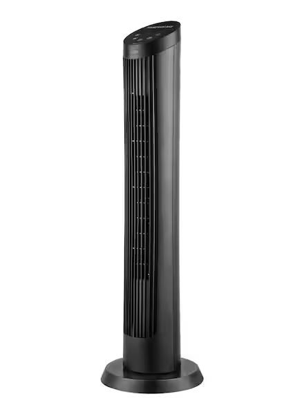 Photo 1 of ***USED - MISSING REMOTE - UNABLE TO TEST***
Hampton Bay 40 in. 4 Speed Digital Oscillating Tower Fan with Remote Control in Black