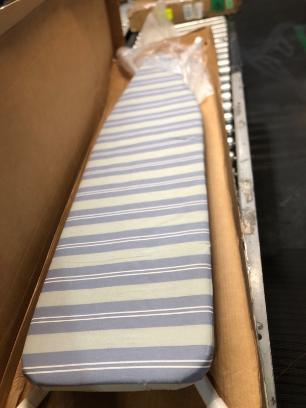 Photo 3 of ***DAMAGED - LEGS BENT - VERY UNSTABLE***
Ironing Board Full Size Made in The USA by Seymour Home Products (Blue Stripe) | Includes Cover and Pad | Iron Board with 4 Steel Legs for Extra Support | Features Perforated Top for Steam Flow