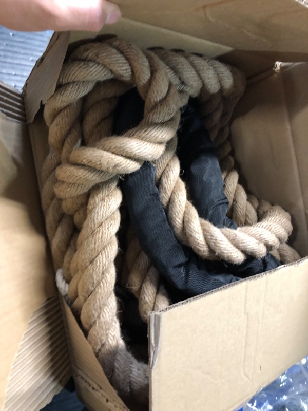 Photo 3 of ***USED - DAMAGED - FRAYED - SEE PICTURES***
Climbing Rope1.5 Inch in Diameter Gym Climbing Rope, No Mounting Bracket Included, Length Available 25Feet