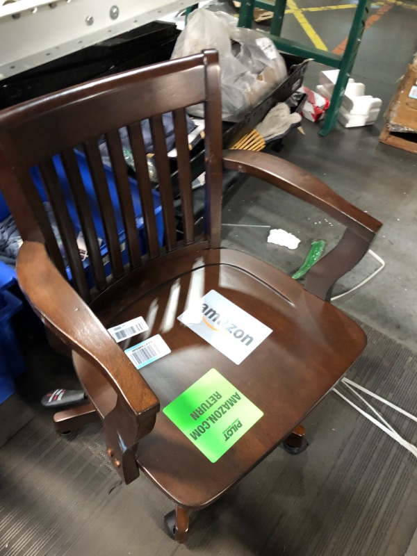 Photo 3 of ***USED - SCRATCHED - NO PACKAGING - SEE PICTURES***
OSP Home Furnishings Deluxe Wood Bankers Desk Chair with Wood Seat 23"D x 25.25"W x 35.75"H