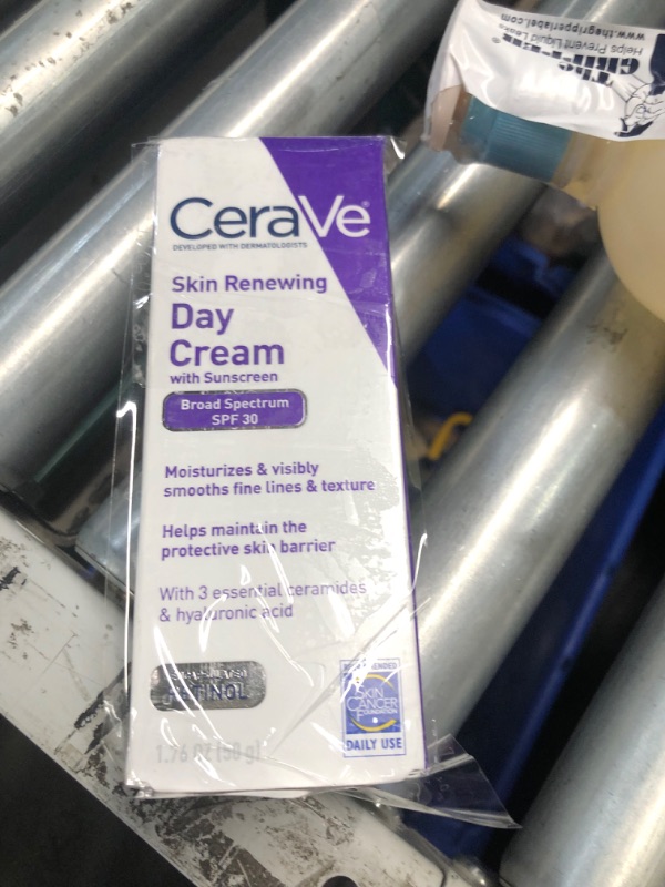 Photo 3 of ***(EXP:25 )NONREFUNDABLE***CeraVe Anti-Aging Face Cream SPF 30 | Anti-Wrinkle Retinol Cream with Hyaluronic Acid and Ceramides | 1.76 oz