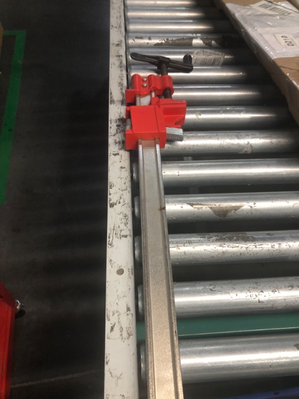 Photo 2 of **MINOR DAMAGE CLAMP IS LOOSE**
BESSEY I-Beam 48 in. Capacity Heavy-Duty Industrial Bar Clamp with 2.1 in. Throat Depth