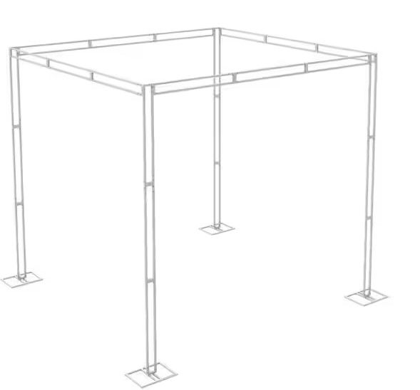 Photo 1 of ***FOR PARTS***(READ NOTES)
118 in. x 118 in. Outdoor Wedding Ceremony Square Canopy Chuppah Metal Backdrop Stand Garden Pergola Arbor
