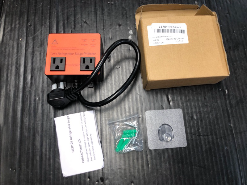 Photo 1 of Refrigerator Surge Protector, Ortis Double Outlet Voltage Protector for Home Appliances with Time Delay, Protects Against Brownout, Spike, Instant Surge All Voltage Abnormalities, Orange