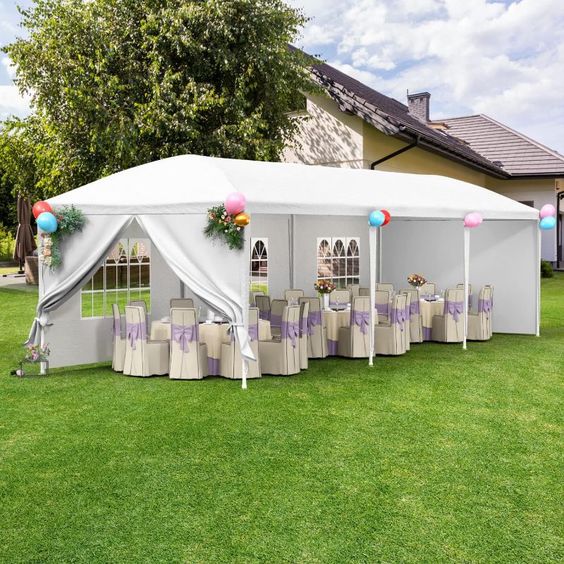 Photo 1 of ***USED - LIKELY MISSING PARTS - UNABLE TO VERIFY FUNCTIONALITY***
WORCOTHRAY Outdoor Canopy Gazebo 10x30 ft with 5 Sidewall 2 Zipper Door - Spacious, Weather-Resistant Party Tent for Events, Weddings, and Gatherings