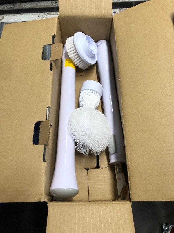 Photo 2 of **PARTIAL SET** Keimi Electric Spin Scrubber, 2024 New Full-Body IPX7 Waterproof Cordless Bathroom Scrubber with 4 Replaceable Heads, Adjustable Extension Handle, Shower Cleaning Brush for Bathtub, Grout, Tile, Floor