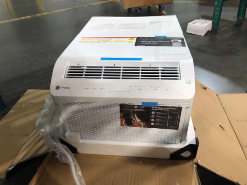 Photo 7 of **LIKE NEW
GE Profile ClearView Inverter Window AirConditioner Unit, 12,200 BTU,115 Volt,U-Shaped Adjustable Depth,Energy Efficient Cooling up to 550 sq ft.,Ultra Quiet, SMART Home Capable,Includes Remote,White