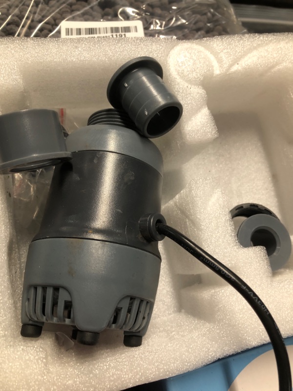 Photo 3 of ***ITEM TESTED FOR POWER, UNABLE TO TEST FURTHER*** hygger 24V DC Aquarium Water Pump, 660GPH 30W 9.8FT Submersible Pump With Controller, Water Fountain Pump with 3 Nozzles for Fish Tank, Pond, Aquarium, Statuary, Hydroponics