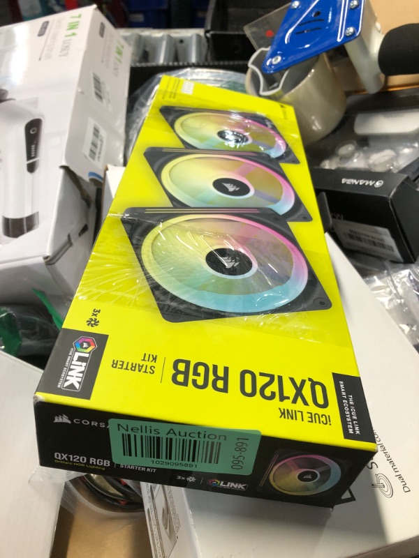 Photo 3 of (READ FULL POST)  Corsair iCUE LINK QX120 RGB 120mm Magnetic Dome RGB Fans - Triple Fan Starter Kit with iCUE LINK System Hub - Black