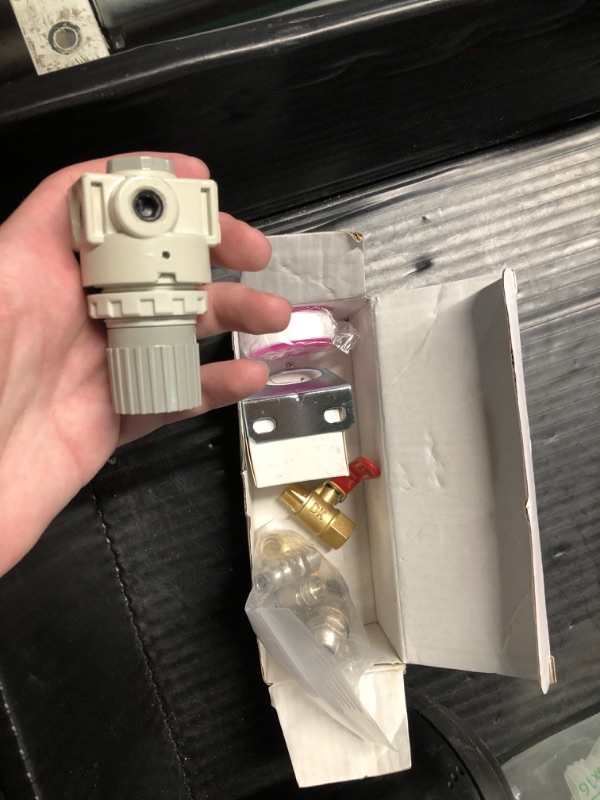 Photo 1 of MEANLIN MEASURE 1/4 Inch NPT Air Compressor Regulator with Gauge, 0-150 PSI AR2000 Air Gauge Regulator Inline for Air Compressor and Pneumatic Tools