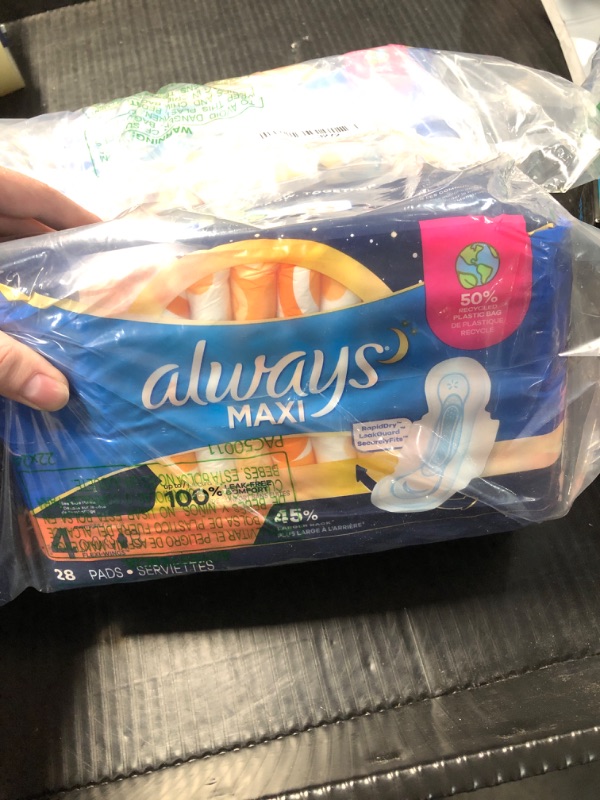 Photo 3 of ***SET OF 3*** ***1 OPENED*** Always Maxi Overnight Pads with Wings