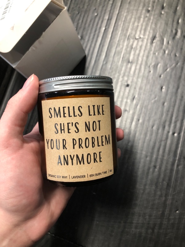 Photo 2 of ***STOCK PHOTO REFERENCE ONLY*** Smells Like She's Not Your Problem Anymore - Lavender Scented Candles - Soy Wax Candle