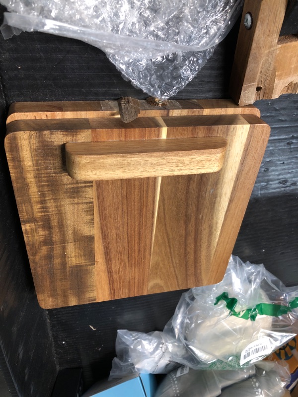 Photo 2 of ***BROKEN HANDLE, SEE IMAGES*** Updated 2.0 - Acacia Wood Tortilla Press Square 10" - Durable, Ergonomic & Easy to use - Tortillas, Roti, Pizza and Quesadillas - Tortilla maker press, Pizza dough press, Roti maker, Quesadilla maker