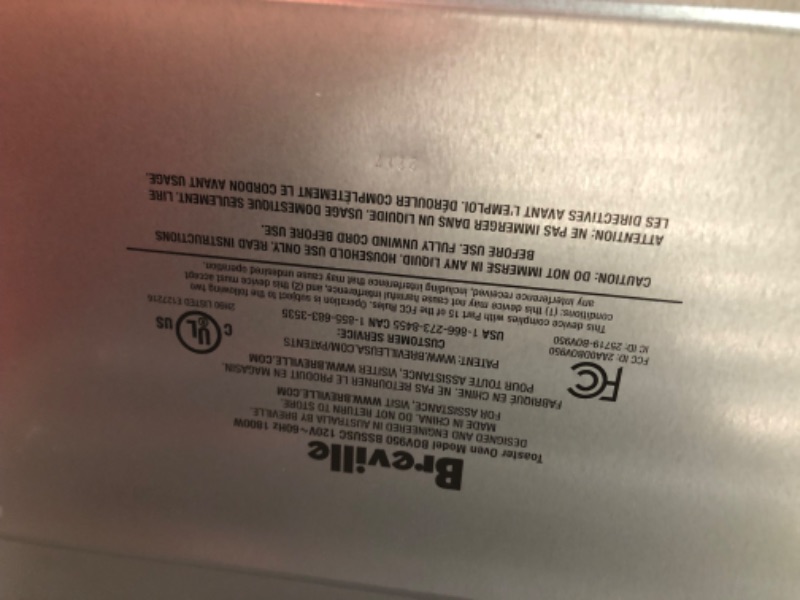 Photo 7 of ***DAMAGED - DENTED - SEE PICTURES - UNABLE TO TEST - LIKELY MISSING PARTS***
Breville the Joule® Oven Air Fryer Pro, Smart Countertop Oven, Small Electric Oven, Air Fryer Toaster Oven Combo, BOV950BST, Black Stainless Steel