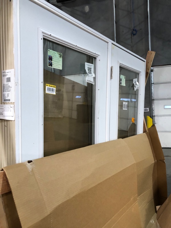 Photo 2 of ***** PALLET OF GENERAL MERCHANDISE- NONREFUNDABLE- SOLD AS IS- TRUCK/TRAILER PICKUP ONLY***
PATIO DOOR 5/8 X 6/8 MAJESTIC STEEL, 59 LOWE RH IN-SWING, 6-9/16" PRIMED COMPOSITE, BRICKMOULD APPLIED, COMPOSITE, ADJUSTABLE MIL FINISH, COMPRESSION WEATHERSTRIP