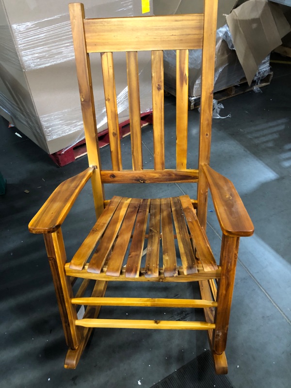 Photo 2 of 
Style Selections Wood Frame Rocking Chair with Slat Seat
