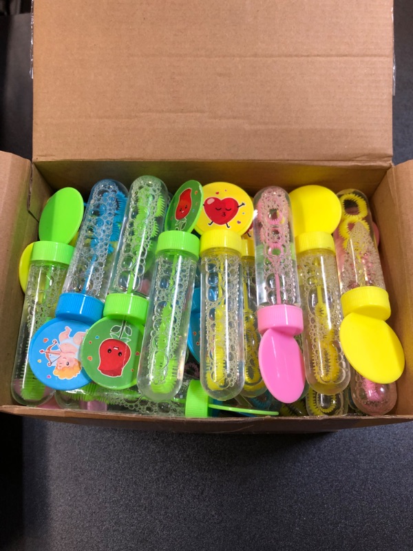 Photo 2 of 60 Pcs Valentine's Day Bubble Wands Bulk 35 ML Valentine's Day Party Favors Valentine's Classroom Exchange Prizes Goodie Bag Stuffer Gifts for Kids Boys and Girls Love Style