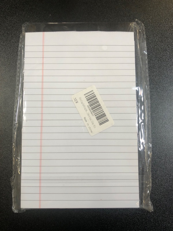 Photo 2 of 4 Pack of Legal Pad Writing Pads 5" x 8" Notepad 80gsm Recycled Paper Small Legal Pads 25 Lines Note Pads Perforated Legal Pads 200 Sheets Double-sided printing Legal Pads for School, College, Office
