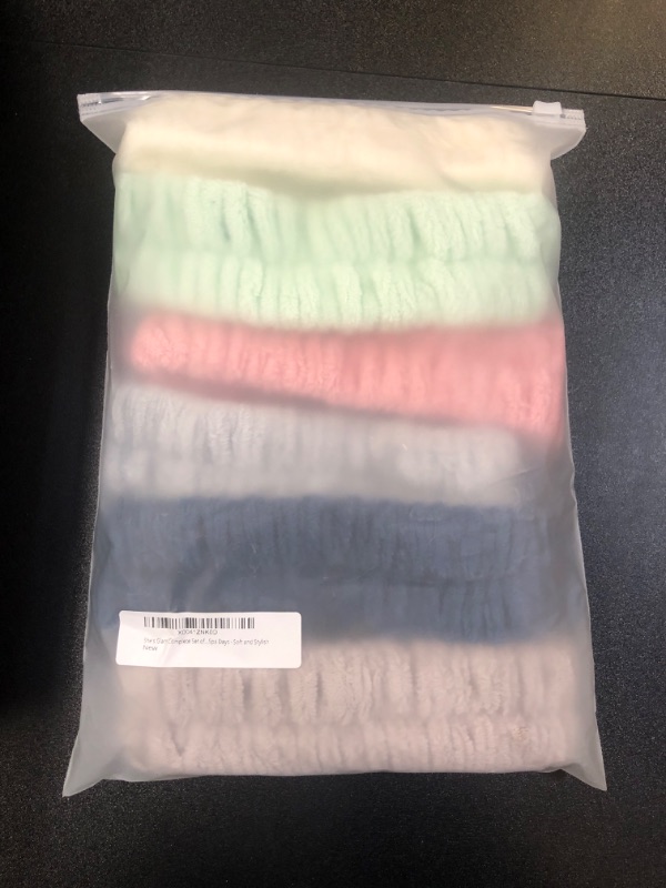 Photo 1 of 6 Pack Spa Headband, Coral Fleece Makeup Headband Cosmetic Headband for Washing Face, Bow Headbands for Shower Terry Cloth Headbands for Women Facial Hair Band
