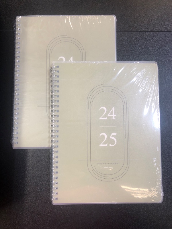 Photo 2 of 2024-2025 Monthly Planner, Simplified Monthly Calendar Planner 7.3" * 9.5" Waterproof Cover Twin-Wire Binding With To Do List Notebook & 24-Monthly Planner for Office Supplies, Green, Jan 2024 - Dec 2024-2025 Monthly Planner - Green (PACK OF 2 ) 